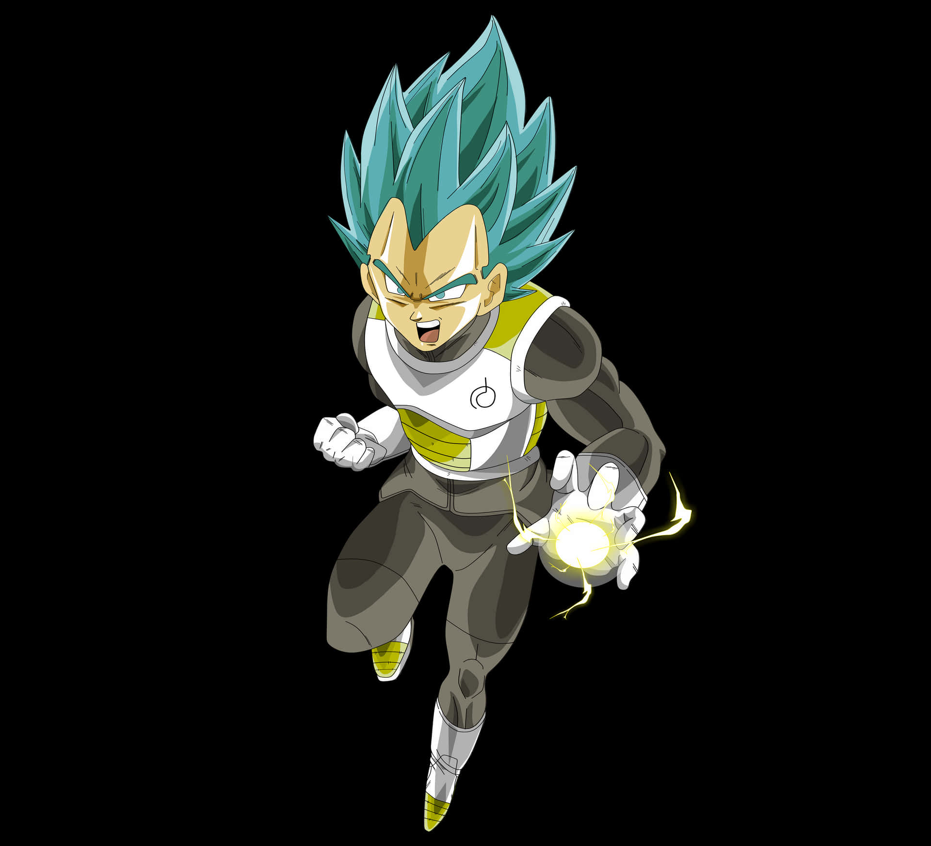 Cool Vegeta Showing His Power Background