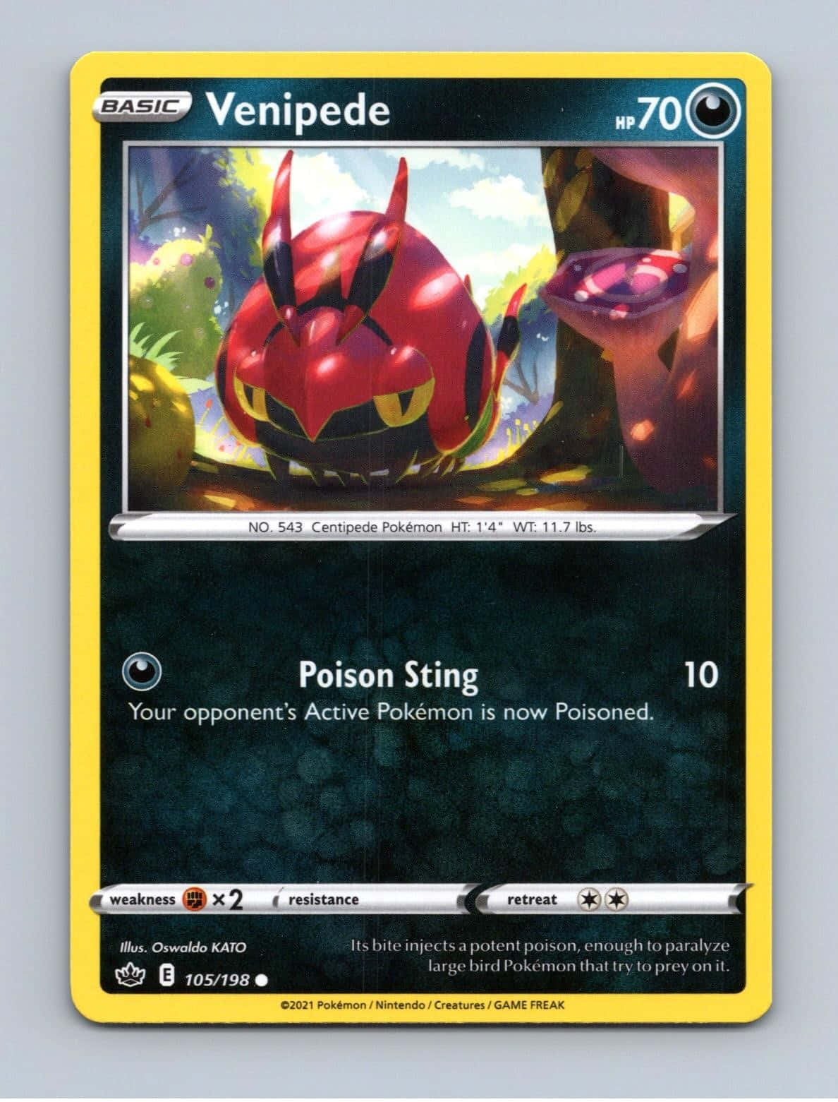 Cool Venipede Pokemon Card Background