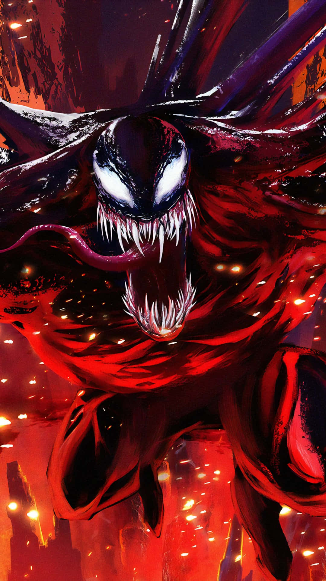 Cool Venom Vs Carnage Flying Mouth Open