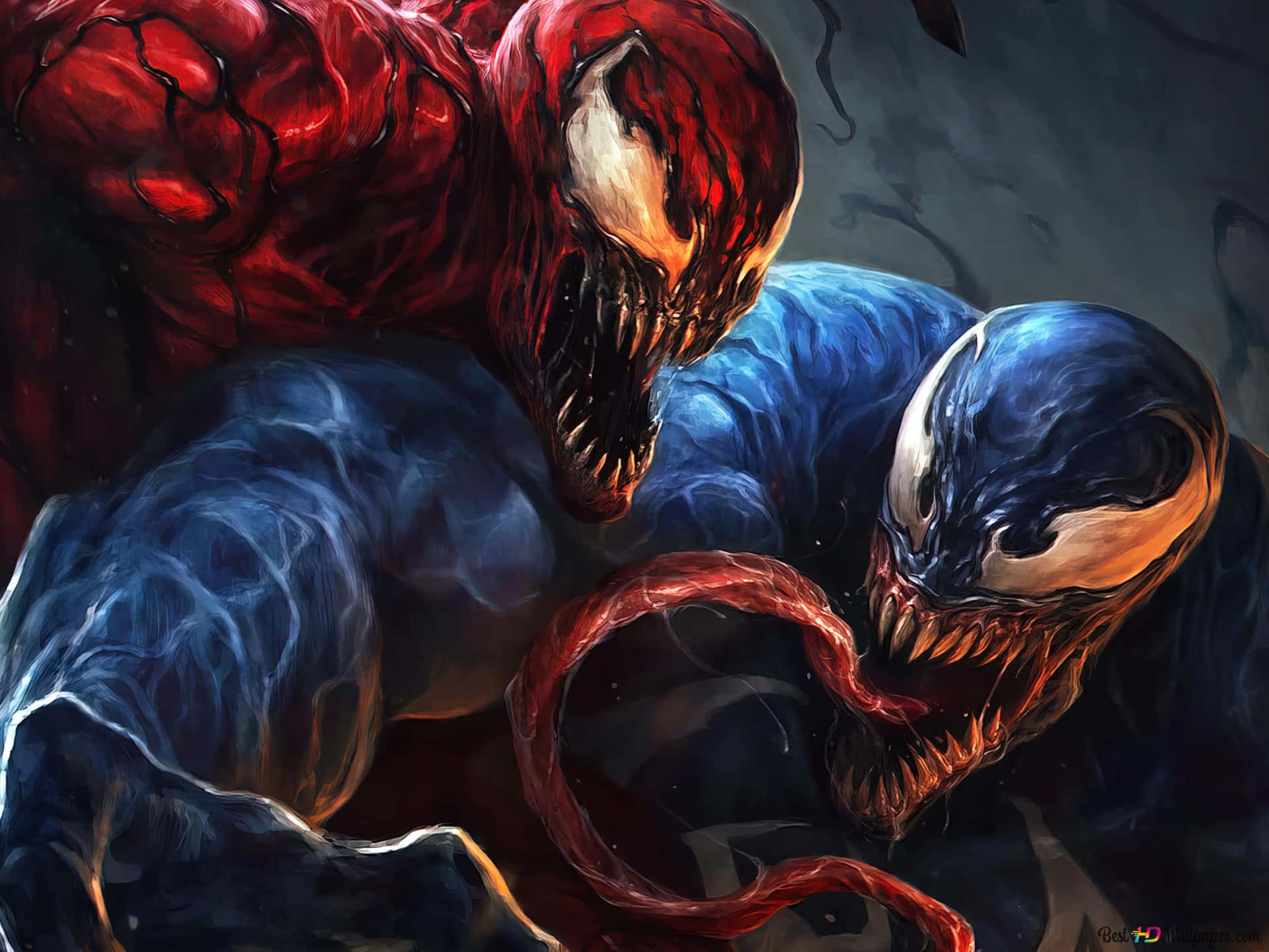 Cool Venom Vs Carnage Painting Art