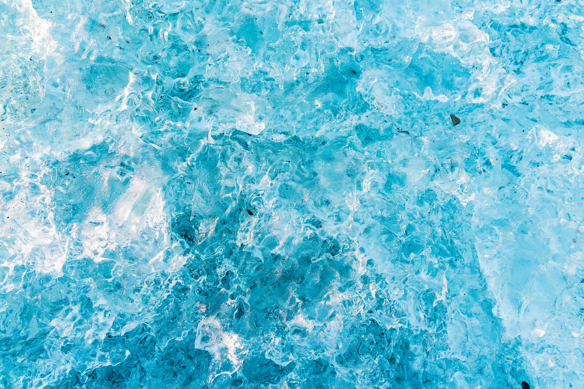 Cool Water Crystalline Blue Glacier Background