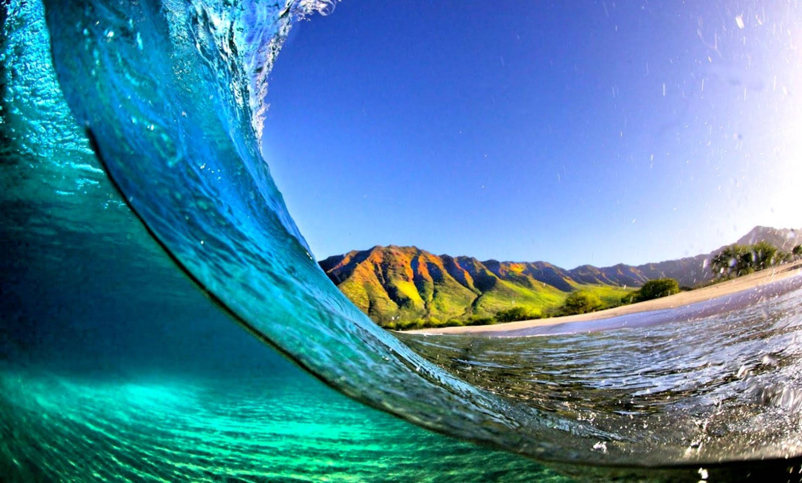 Cool Wave Shot In A Beautiful Beach Background