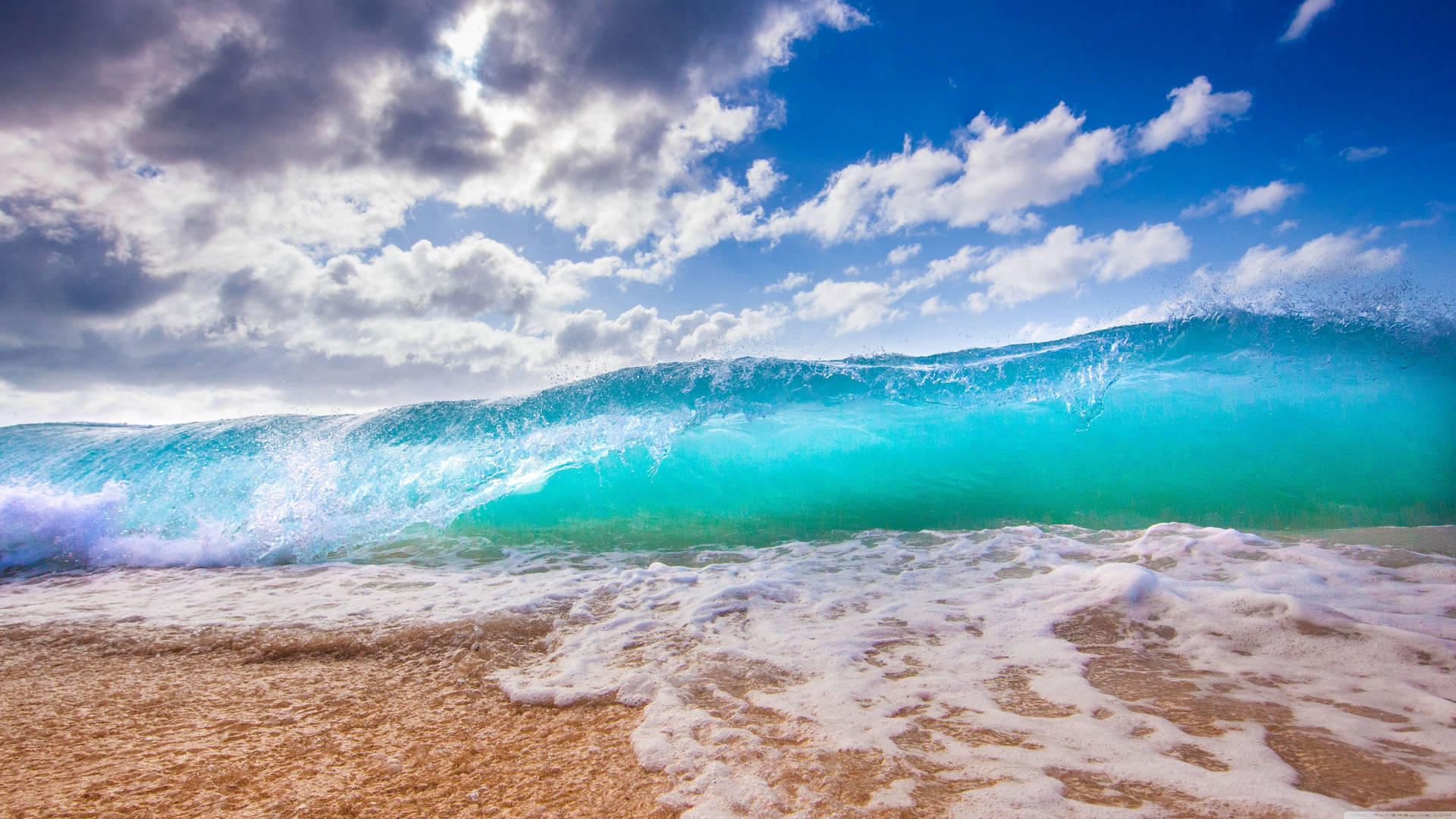 Cool Waves Beach Scenes Desktop Background