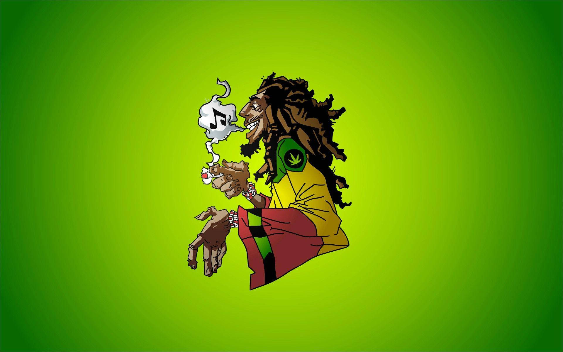 Cool Weed Bob Marley Background