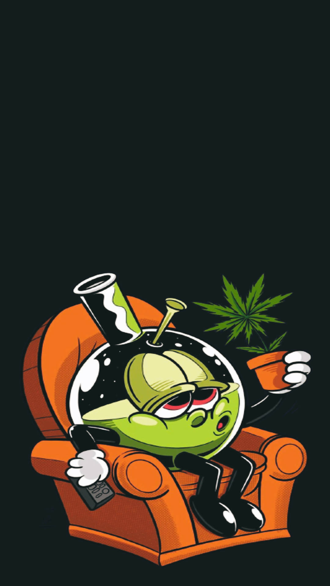 Cool Weed Bong Cartoon Background