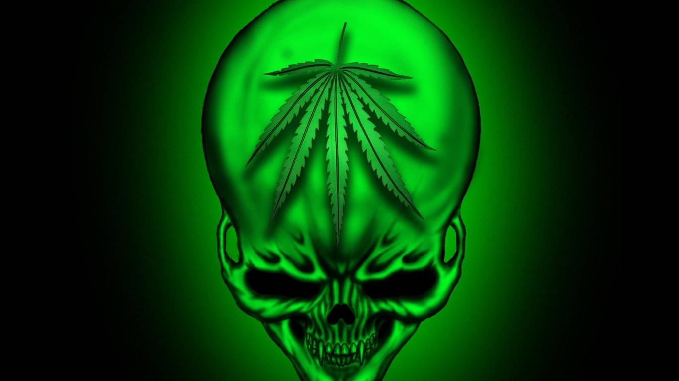 Cool Weed Skull Pc Background