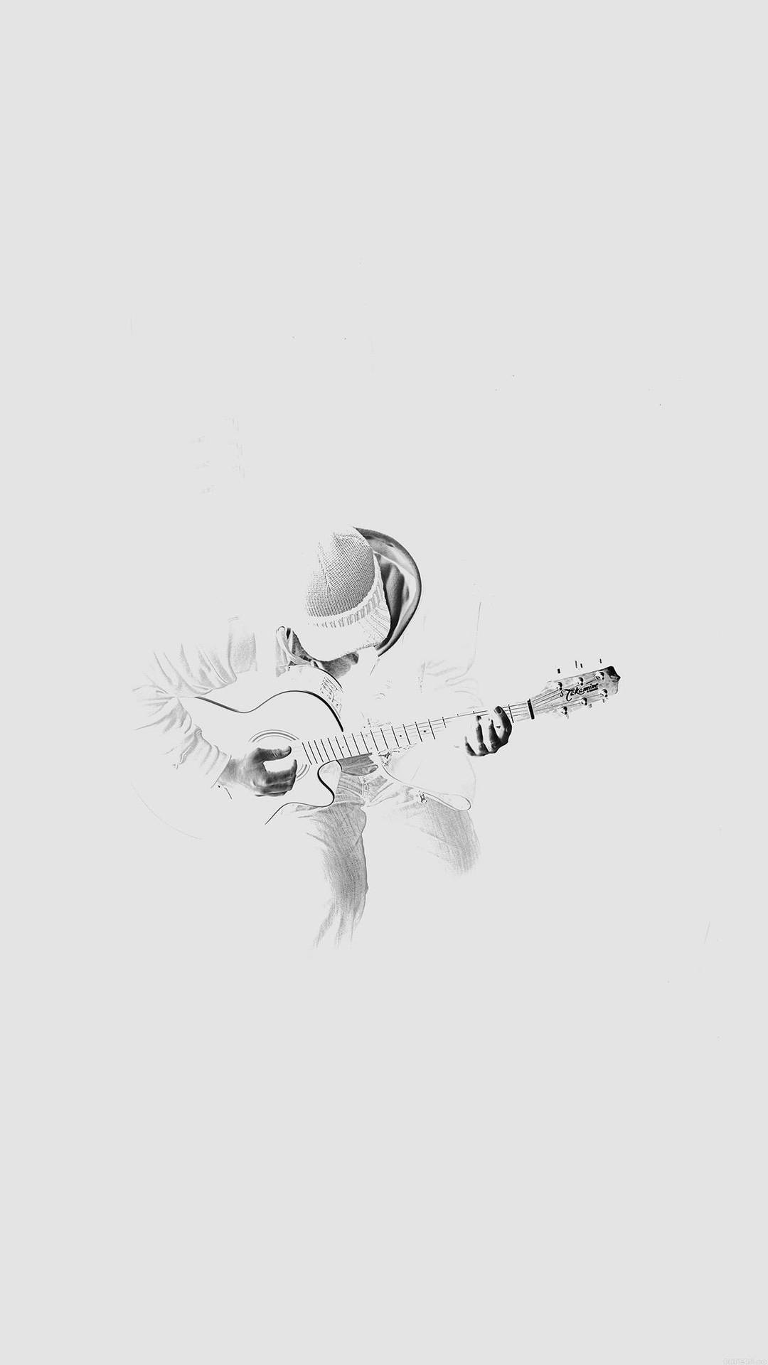 Cool White Guitarist Background