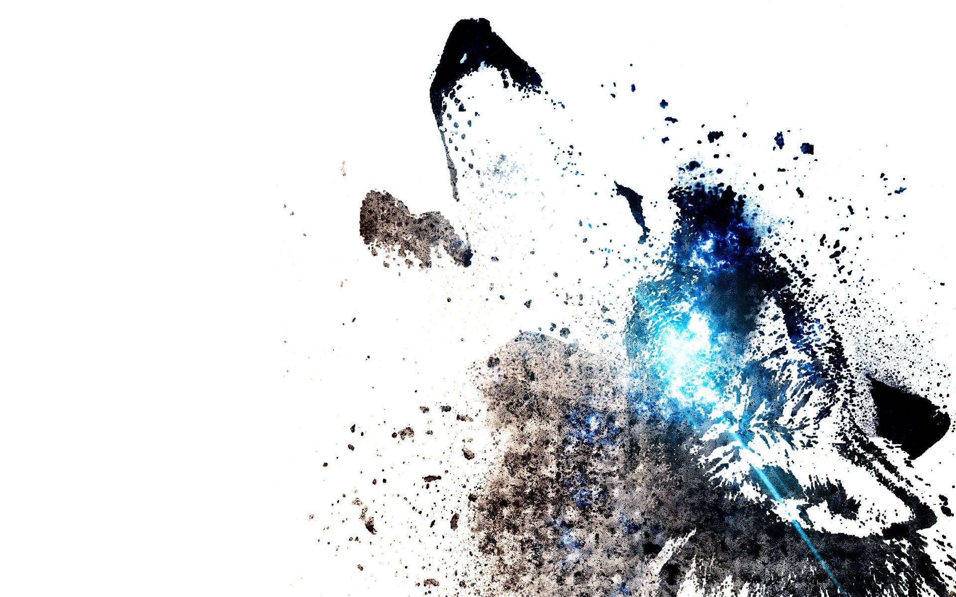 Cool Wolf Dispersion Art Background