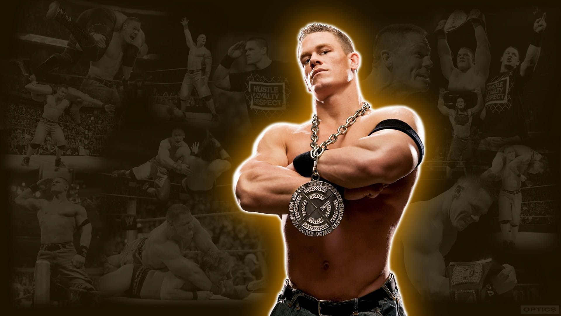 Cool Wwe Cena With Crossed Arms Background