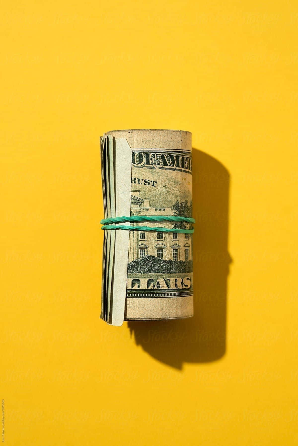 Cool Yellow Money Stack Background