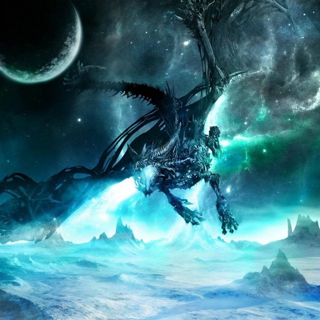 Coolest Dragon In Outer Space Background