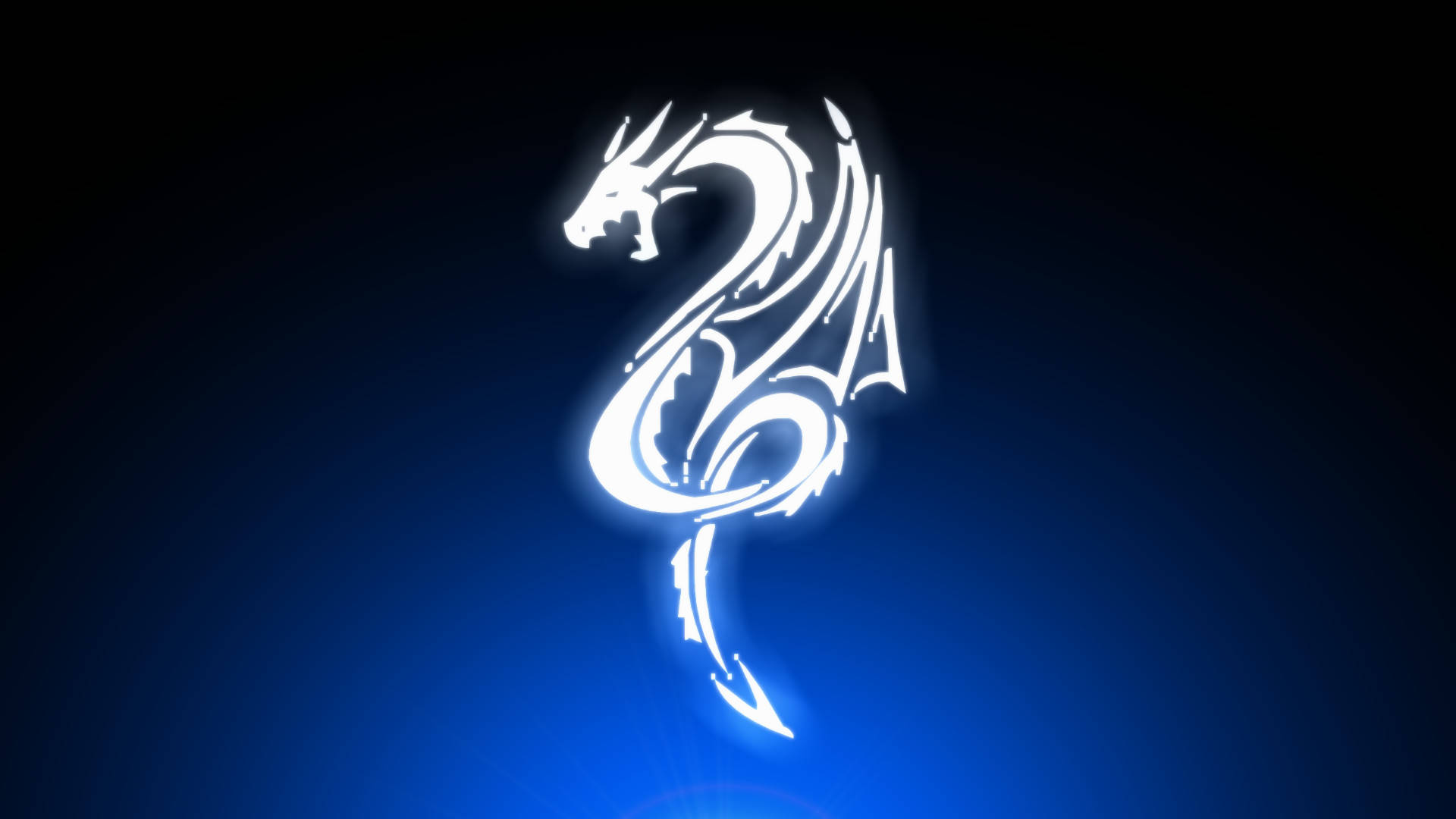 Coolest Dragon Symbol In White Background