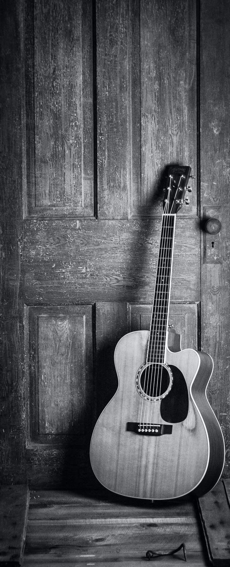 Coolest Iphone Black And White Guitar Background