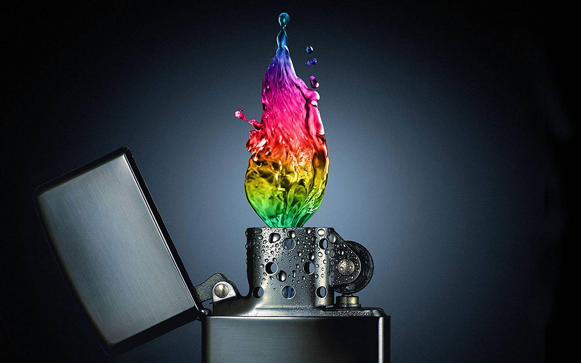 Coolest Multicolored Lighter Flame Background