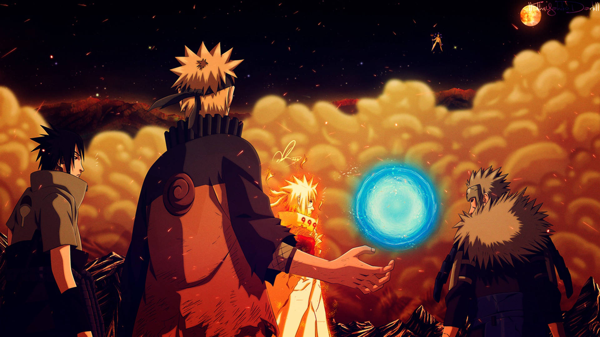 Coolest Naruto With Glowing Light Background