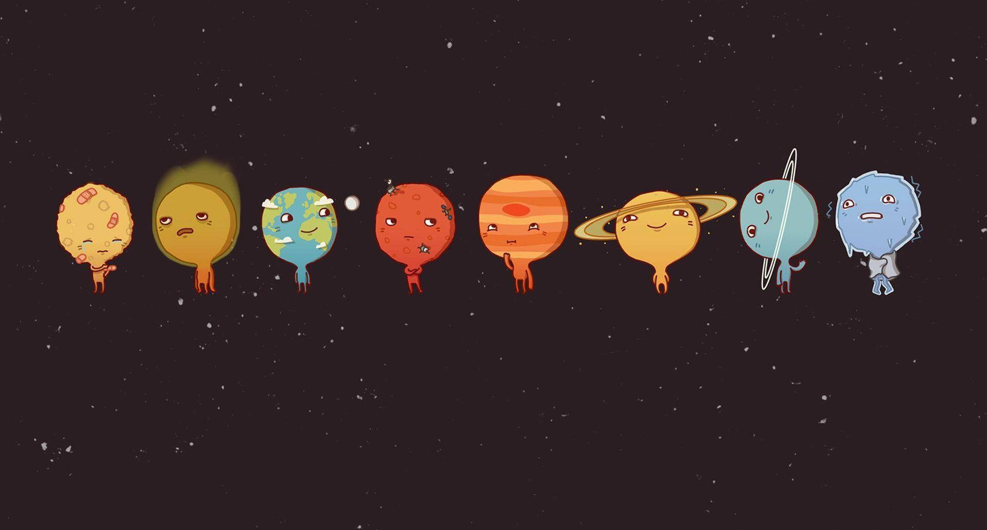 Coolest Solar System Emoji Background