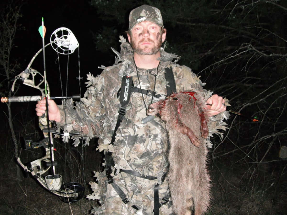 Coon Hunting Bow Hunter Background