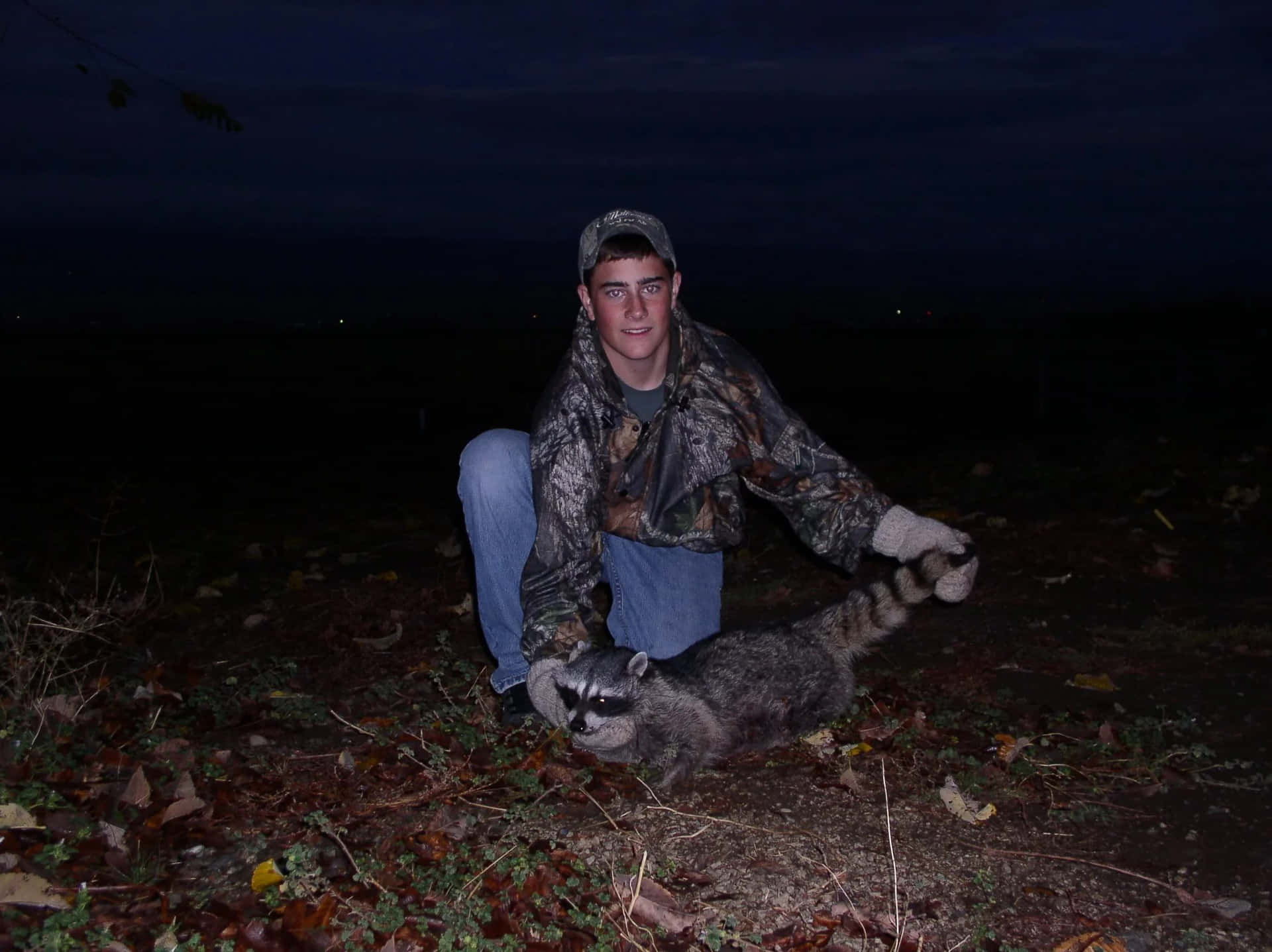 Coon Hunting Young Hunter Background