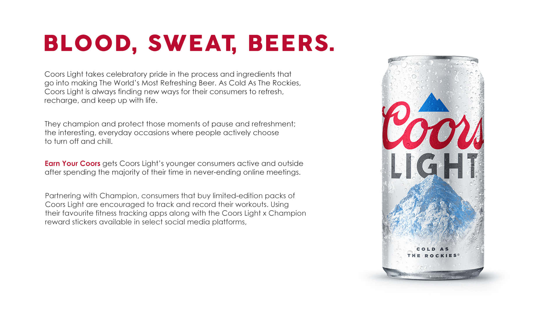 Coors Light Brand Statement Background