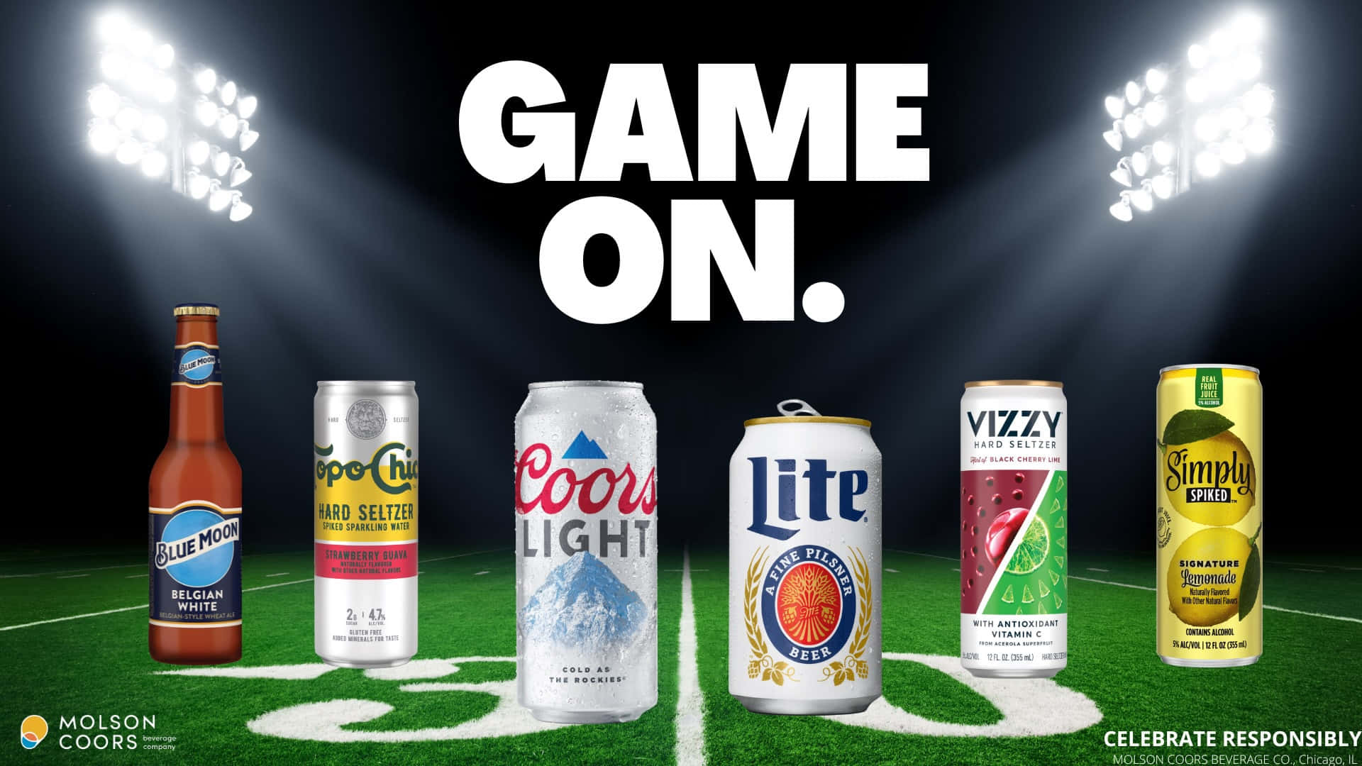 Coors Light Game On Tv Ad Background