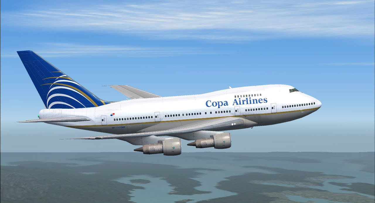 Copa Airlines Above Islands Background