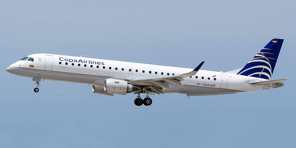 Copa Airlines Airplane In The Sky Background