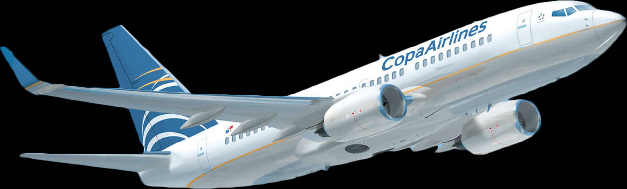 Copa Airlines Plane Flying Up Background