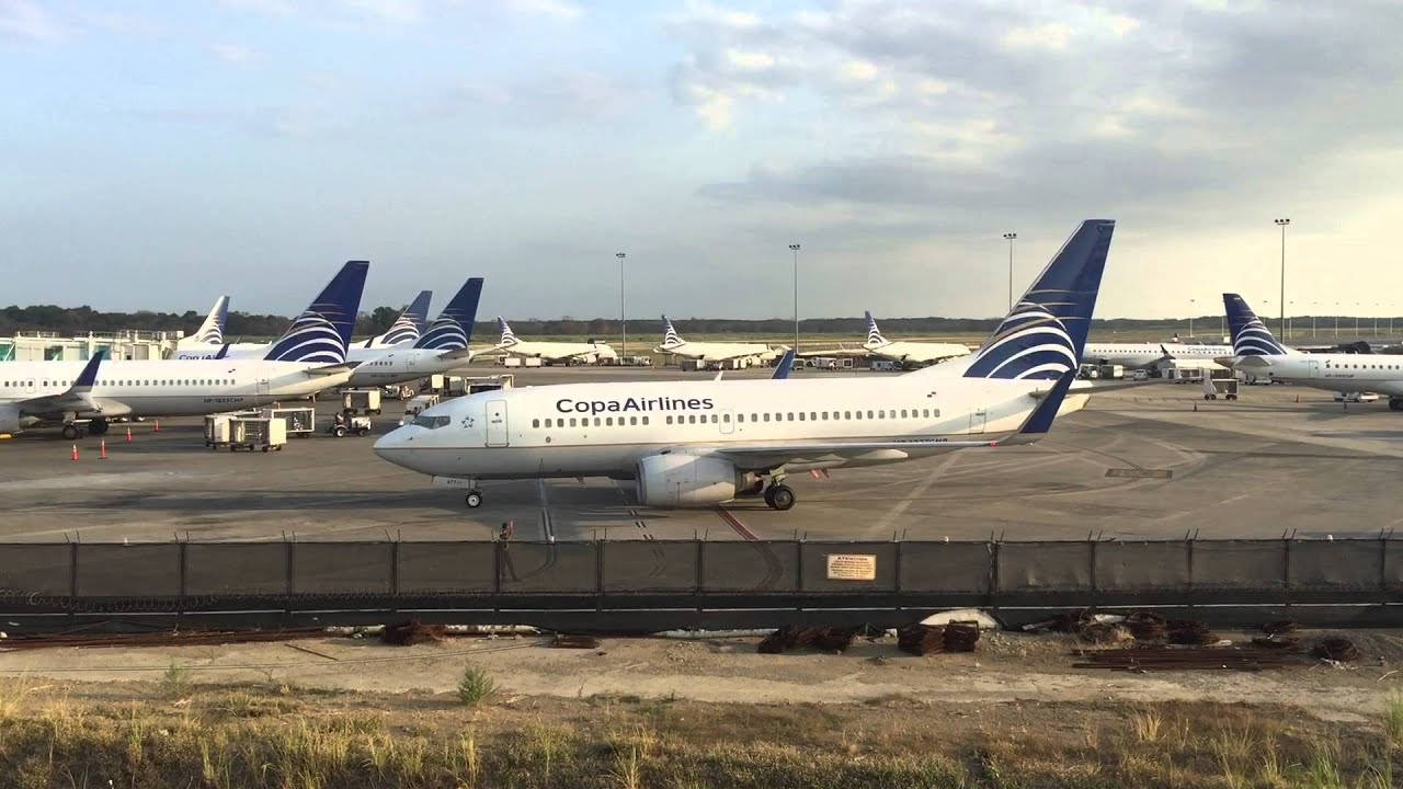 Copa Airlines Planes On Airport Background