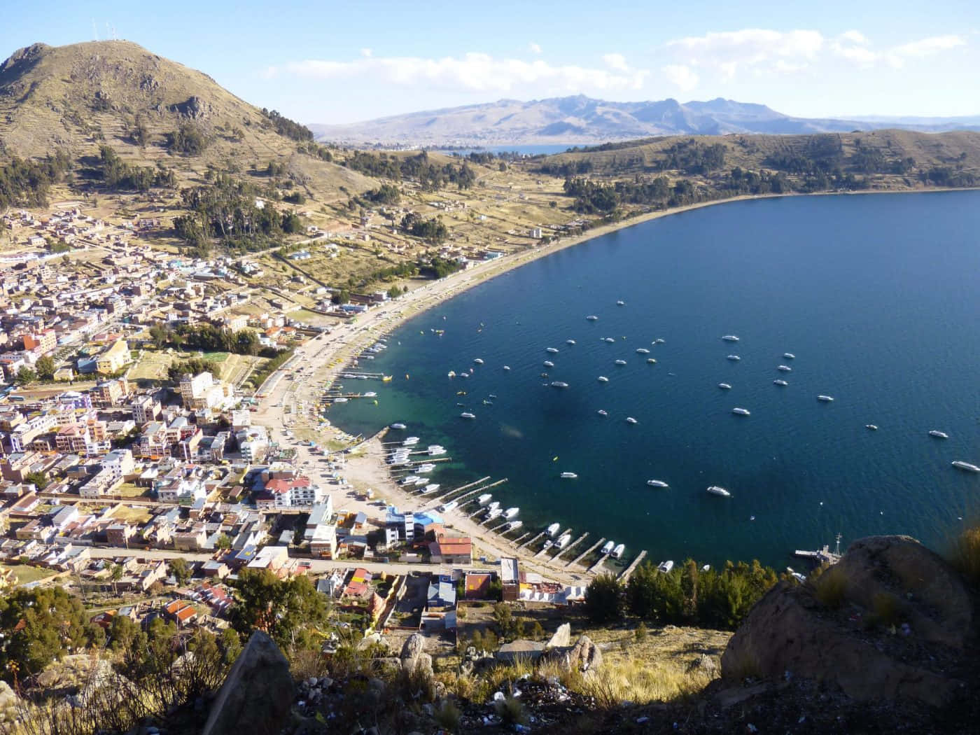 Copacabana Lake Titicaca Background