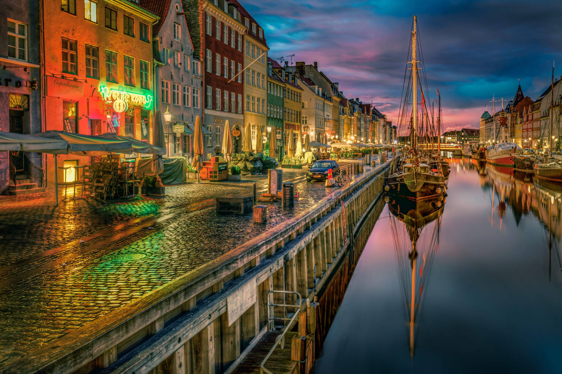 Copenhagen Colorful Digital Art Background