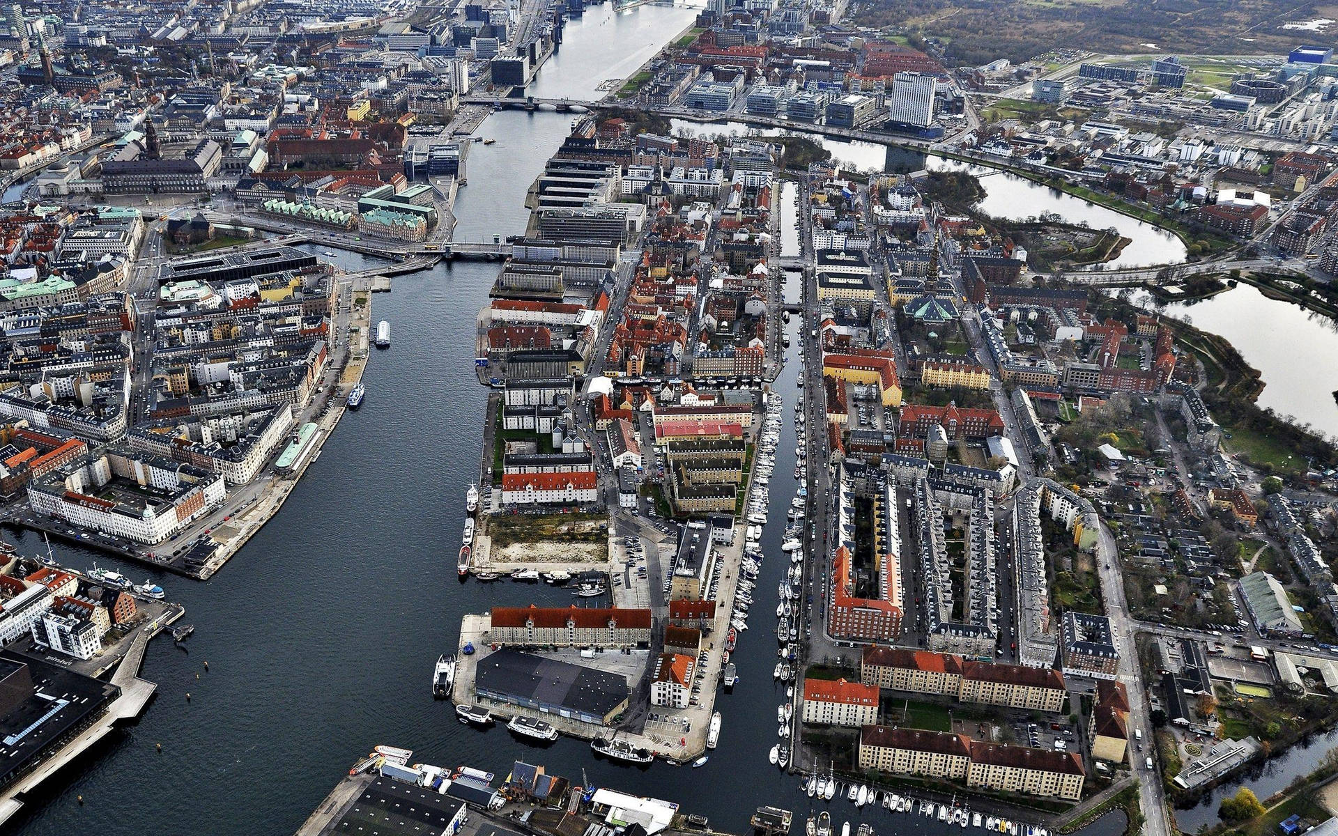 Copenhagen Long River Background