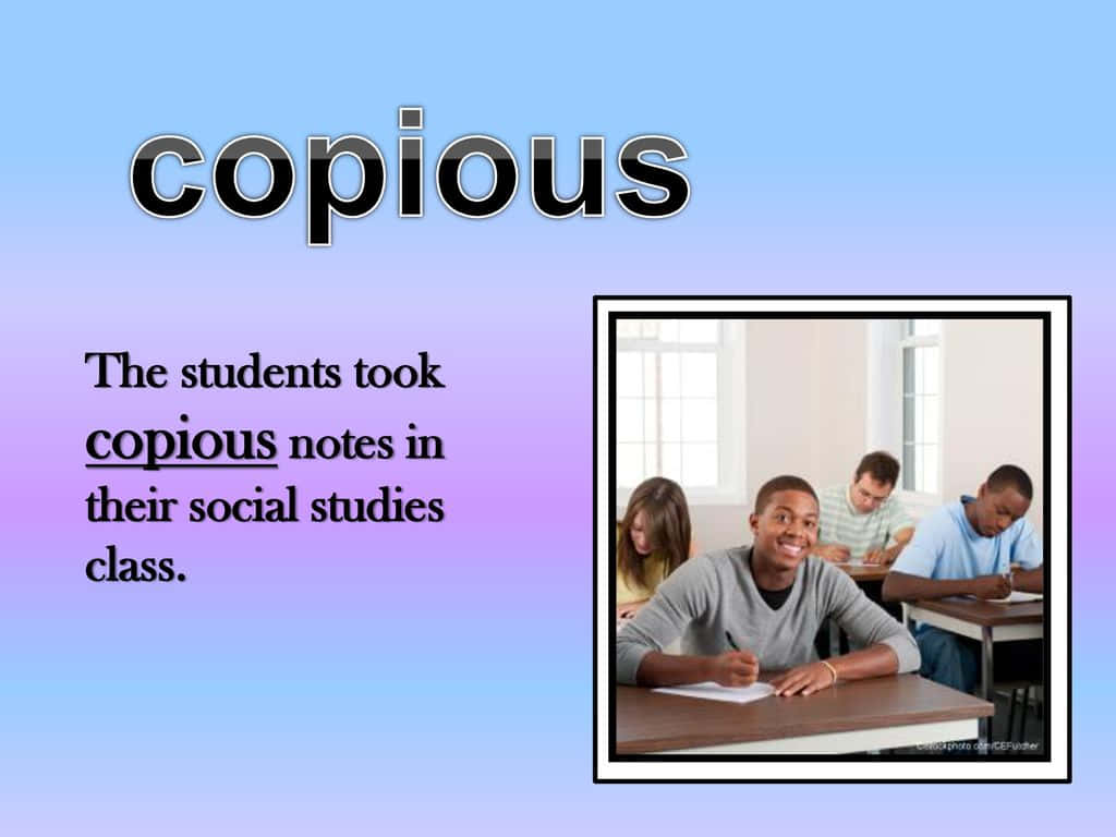 Copious Sentence Sample Background
