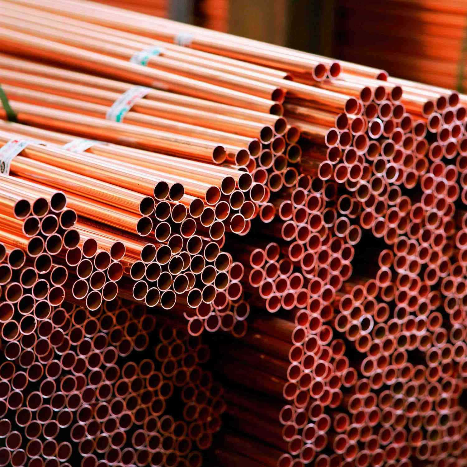 Copper Pipes Stockpile Background
