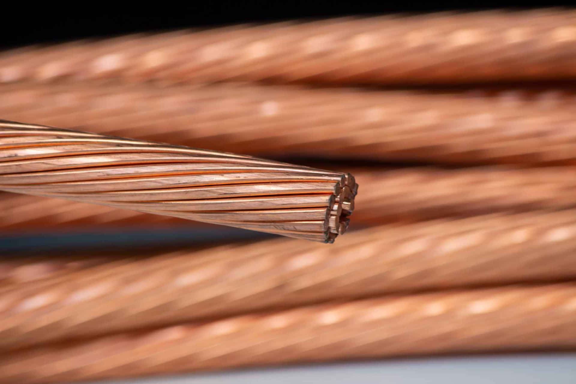 Copper Wire Close Up Background