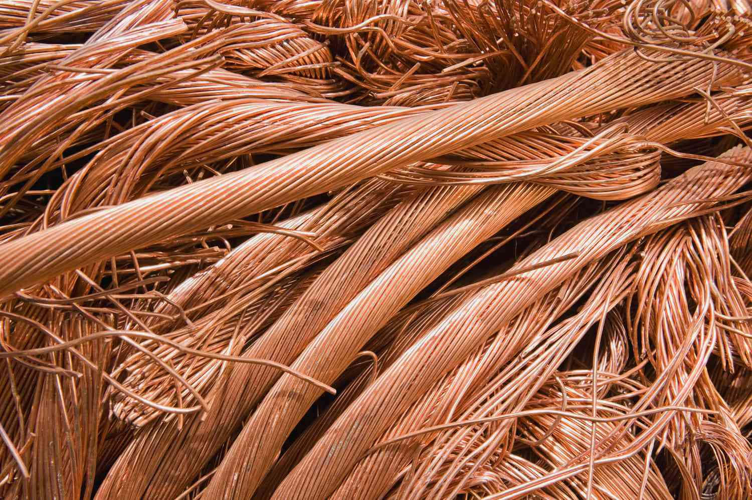 Copper Wire Scrap Bundle Background