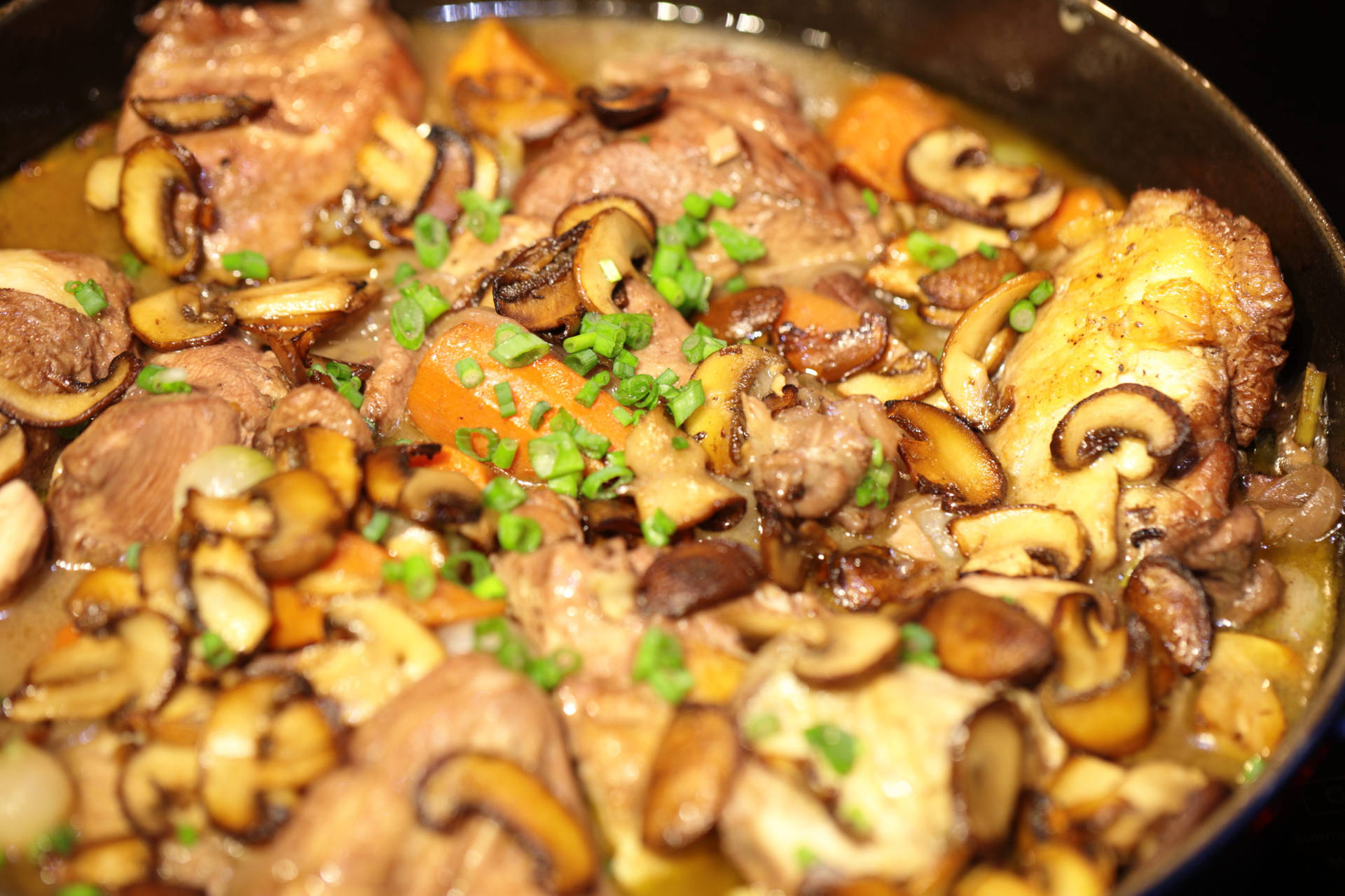 Coq Au Vin Sprinkled With Chopped Onion Spring