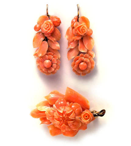 Coral Earrings Background