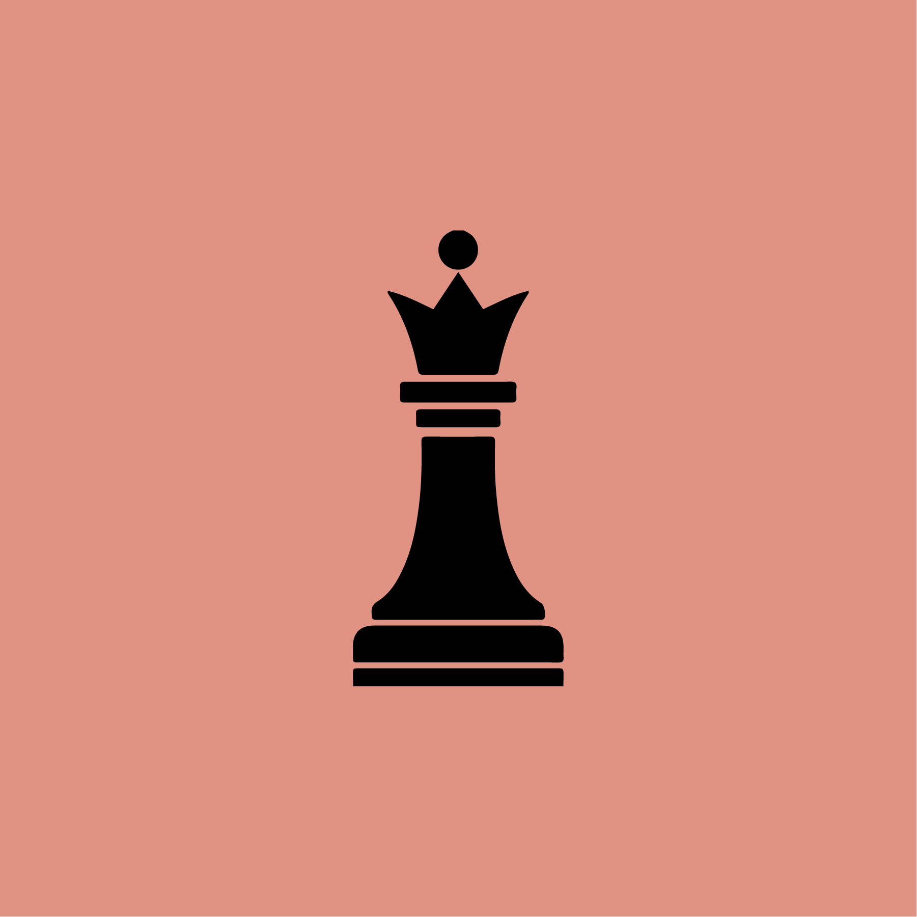 Coral Peach Chess Queen Background