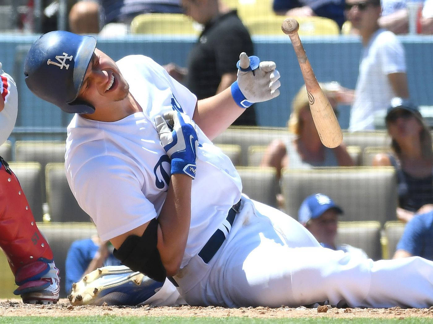 Corey Seager On The Ground Goofing Off
