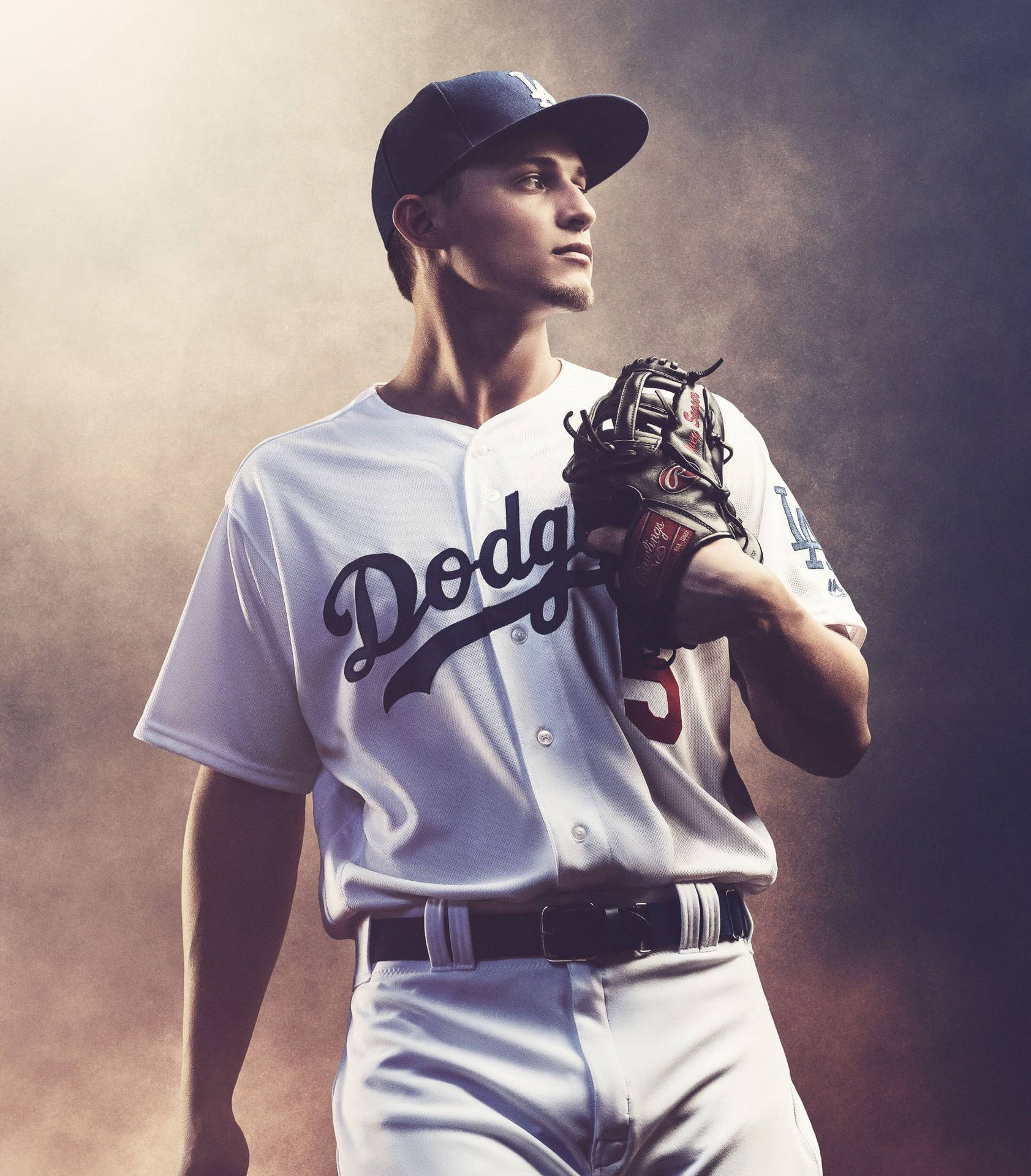 Corey Seager Surrounded By Smoke