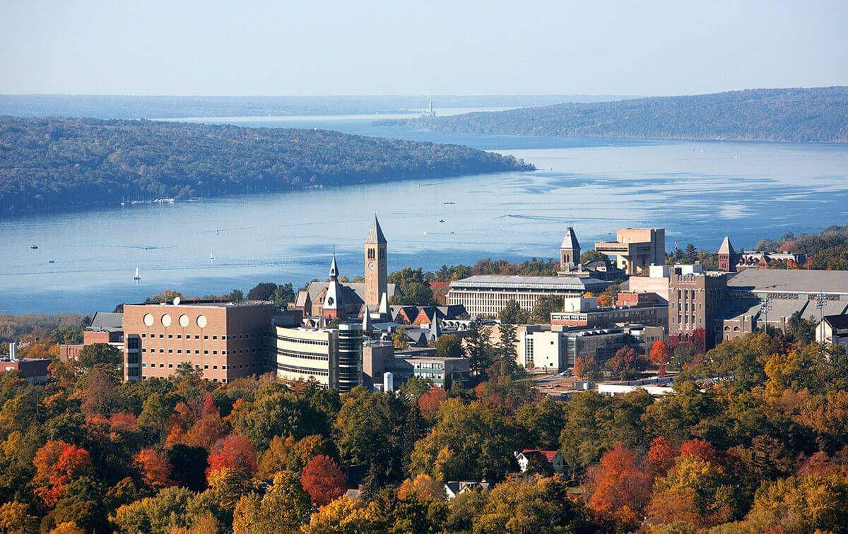 Cornell University Autumn Scenery Background