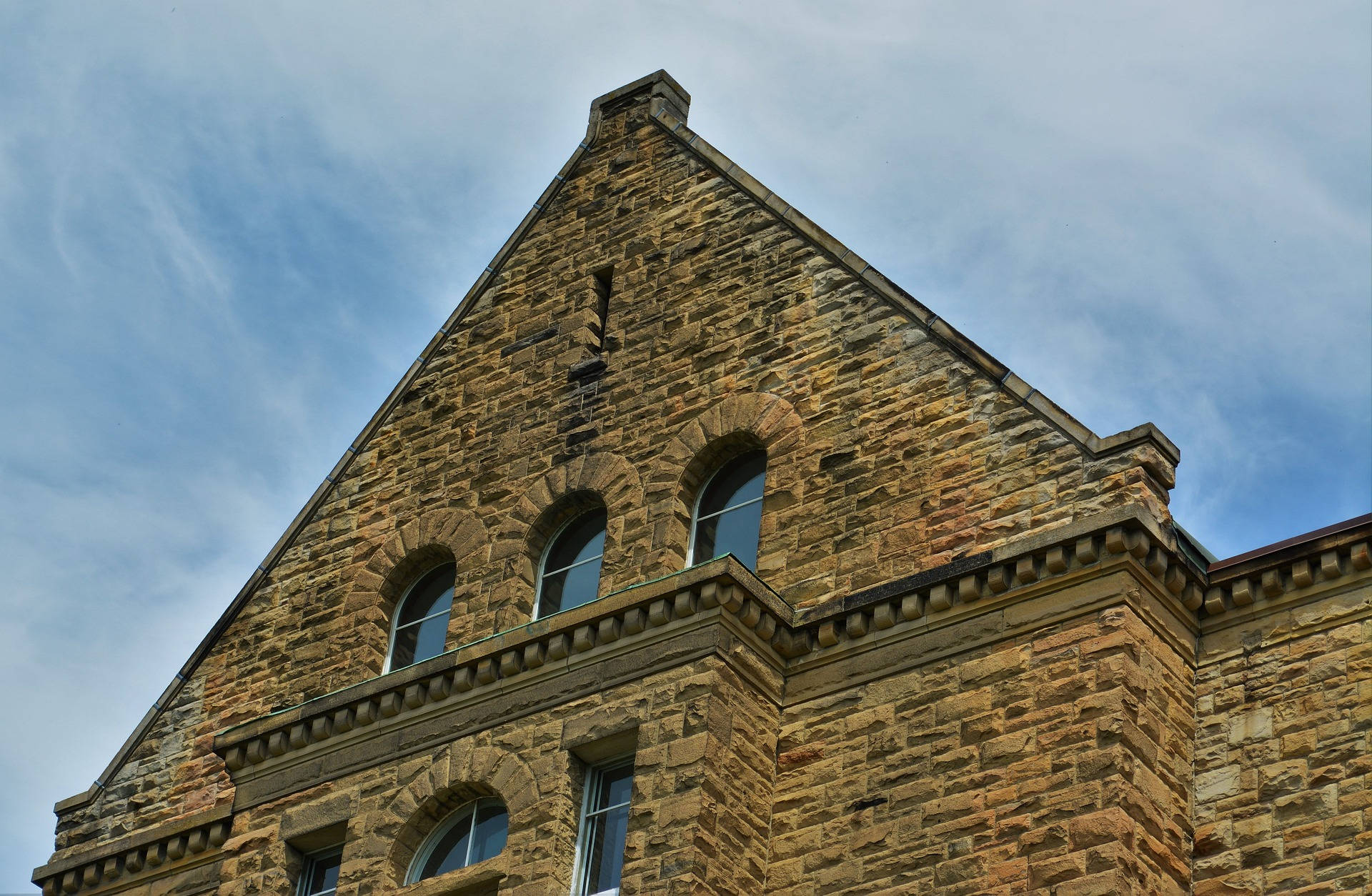 Cornell University Exterior Blue Sky Background