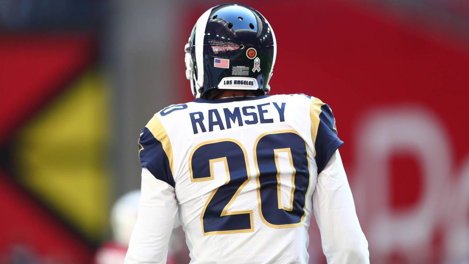 Cornerback Jalen Ramsey Rams Jersey Number 20 Background