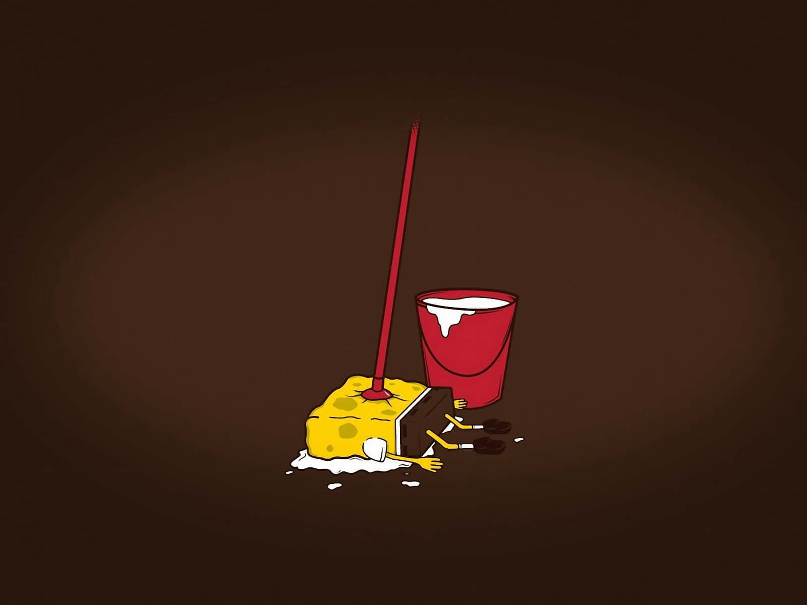 Corny Spongebob As Mop [wallpaper] Background