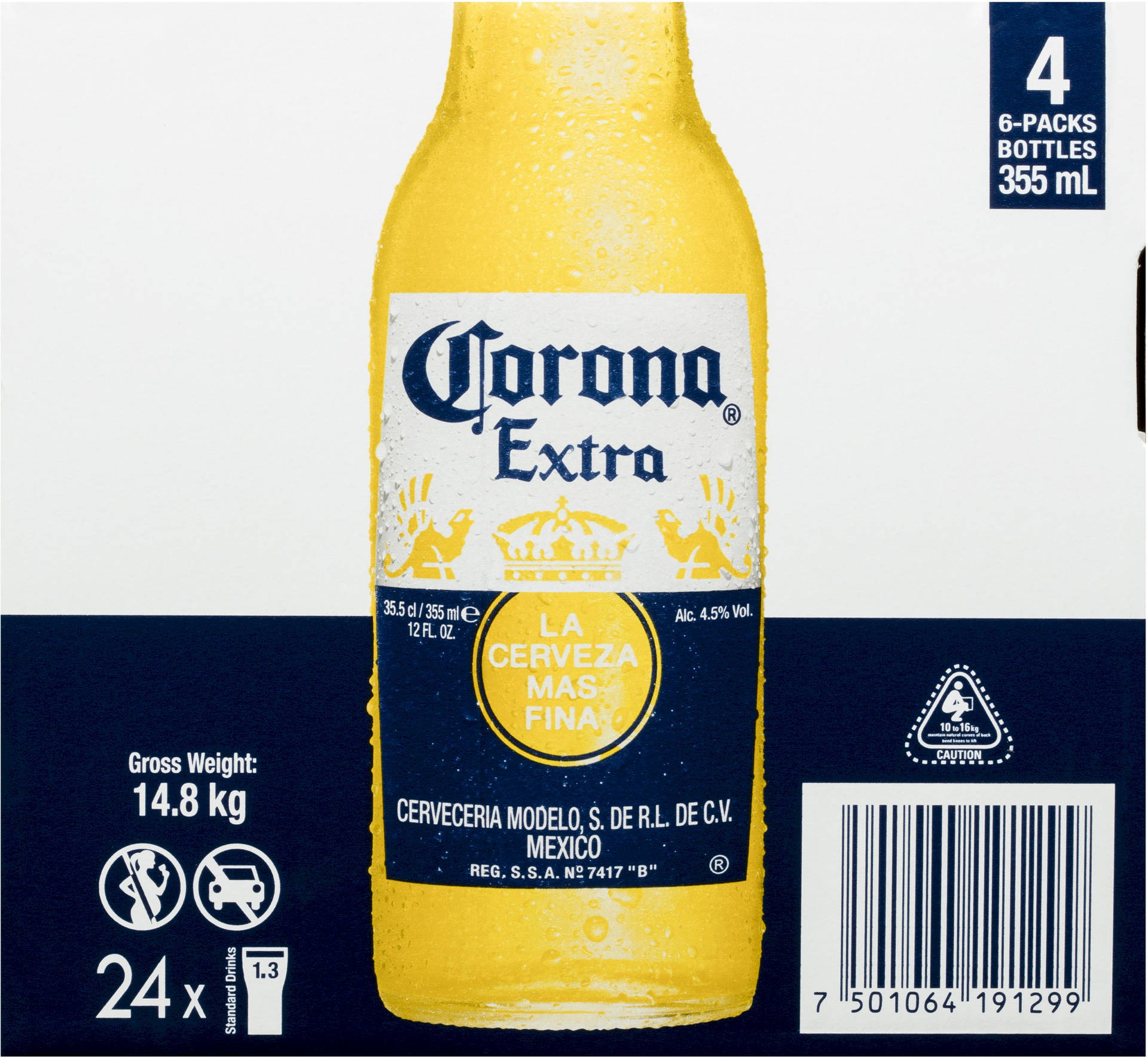 Corona Extra Beer Box Layout