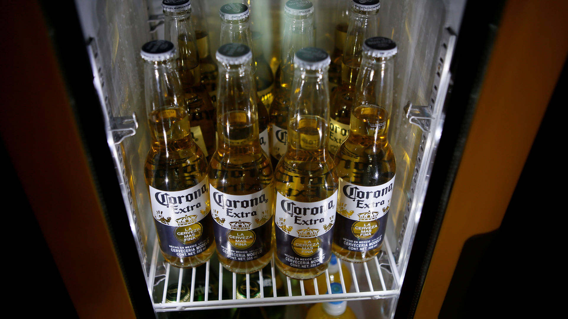 Corona Extra Beer In Fridge