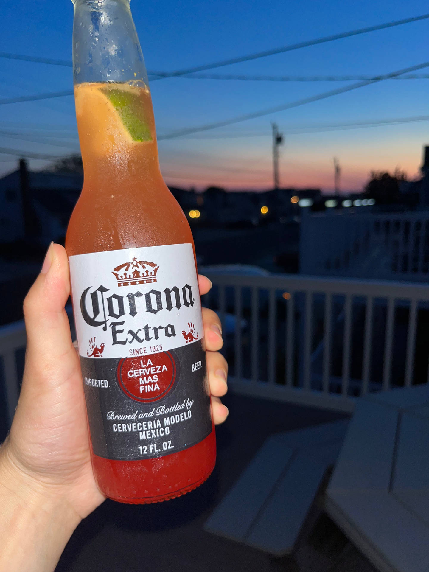 Corona Extra Beer Sunset Background