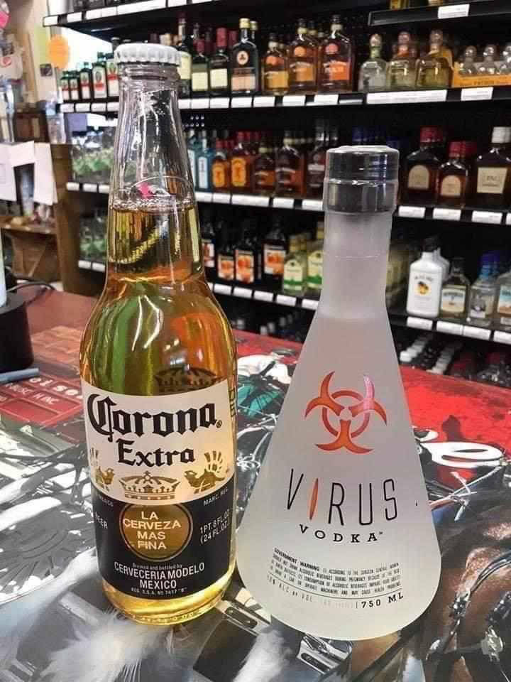 Corona Extra Virus Vodka Background