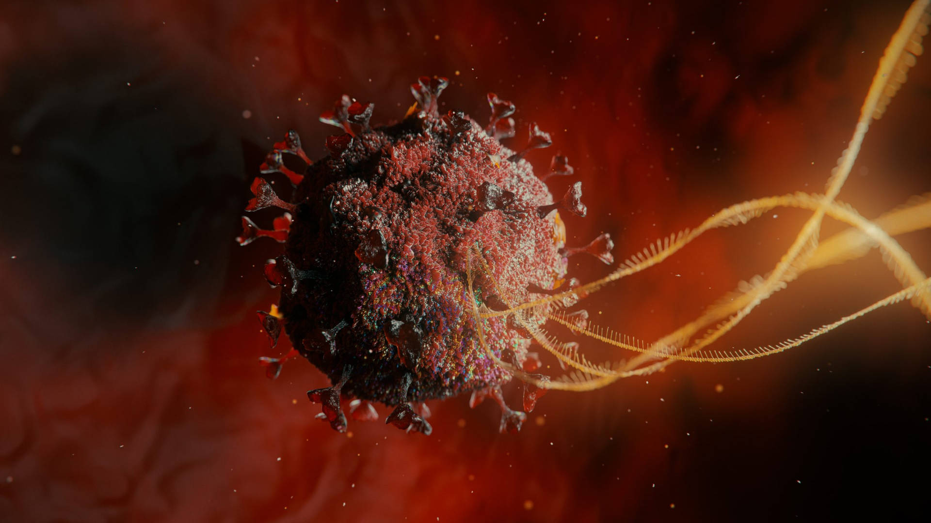 Coronavirus With Dna Background