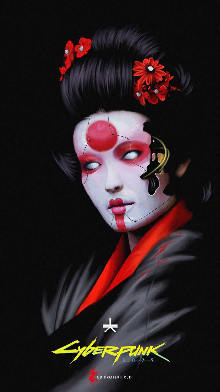 Corpo Geisha Cyberpunk 2077 Iphone Background